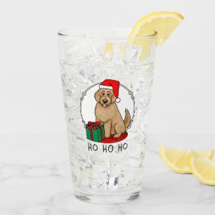Navidades Santa Goldendoodle (rojo dorado) Cute de