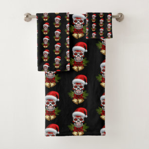 Navidades Santa Hat Day Of The Dead Sugar Skull