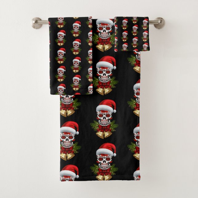 Navidades Santa Hat Day Of The Dead Sugar Skull (In situ)