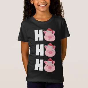 Navidades Santa Hat Pajama Top Funny Cute Gift Pig