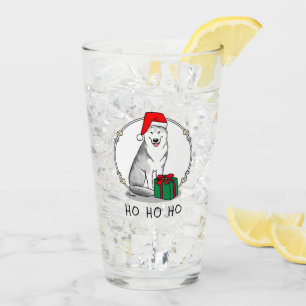Navidades Santa Hat Siberian Husky (plata) Cute