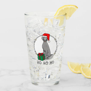 Navidades Santa Hat Weimaraner Dog (gris 1) Cute