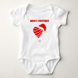 Navidades Santa Heart Baby Jersey Bodysuit