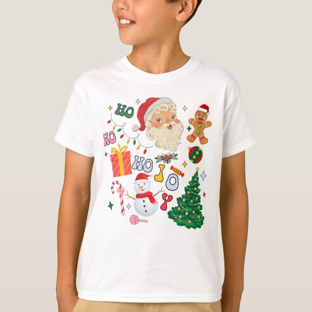 Navidades Santa jolly Ho Ho Ho Ho Top (Anverso)