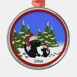 Navidades Santa Perros Ornamentos personales