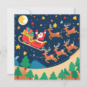 Navidades Santa Reindeer Vienen A La Ciudad