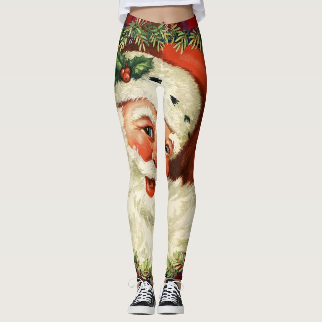 Navidades Santa Tartán Leggings (Anverso)
