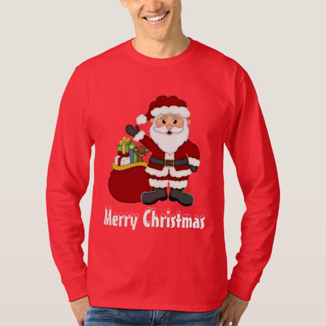 Navidades Santa y su bolso son camisetas (Anverso)