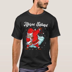 Navidades Scrub Tops Women Dabbing Santa Scrubs Nu