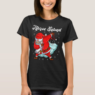 Navidades Scrub Tops Women Dabbing Santa Scrubs Nu