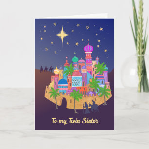 Navidades se alegran de Belén por tarjeta hermana