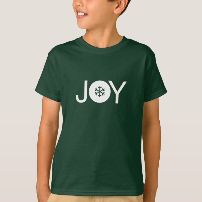 Navidades se alegran de la camiseta de niños verde (Anverso)