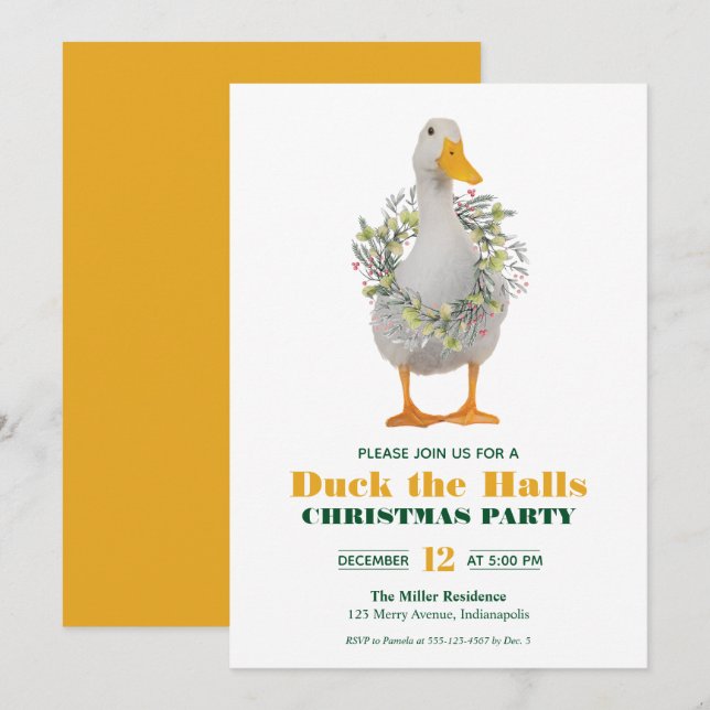 Navidades se burlan de la invitación a la fiesta d (Anverso / Reverso)