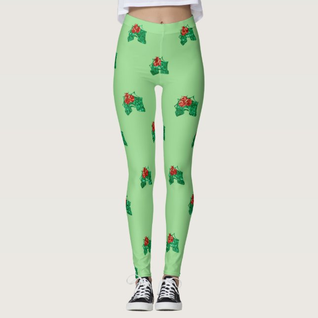 navidades secuenciales Holly xmas leggings (Anverso)