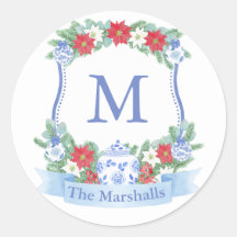 Navidades Sello para sobres tradicional de Escudo