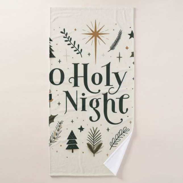 Navidades Sencillos De Noche Santa (Toalla de baño)