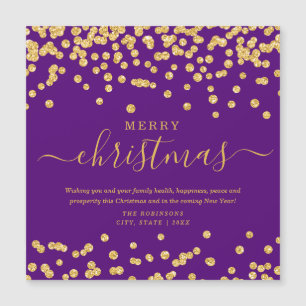 Navidades sencillos de ORO Purpurina Purple