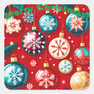 Navidades Serie 1 - Pegatinas de ornamentos