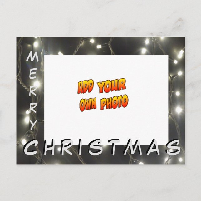 Navidades Silver Lights AGREGAN TU postal FOTOGRAF (Anverso)