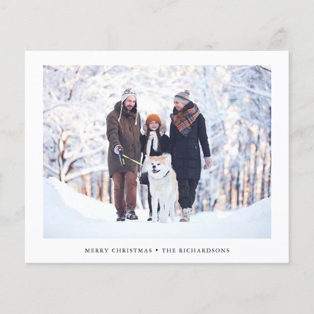 Navidades simples de moda | Tarjeta fotográfica de (Anverso)