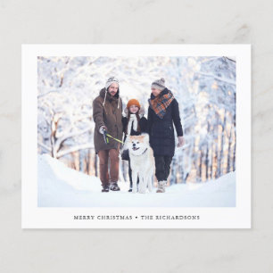 Navidades simples de moda Tarjeta fotográfica de