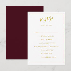 Navidades simples y elegantes Red Menu Choice RS