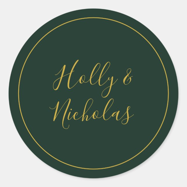 Navidades simples y elegantes | sellos para sobres (Anverso)