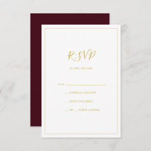 Navidades simples y elegantes   Tarjeta Red RSVP
