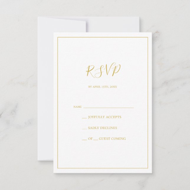 Navidades simples y elegantes | Tarjeta RSVP blanc (Anverso)