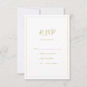 Navidades simples y elegantes Tarjeta RSVP blanc