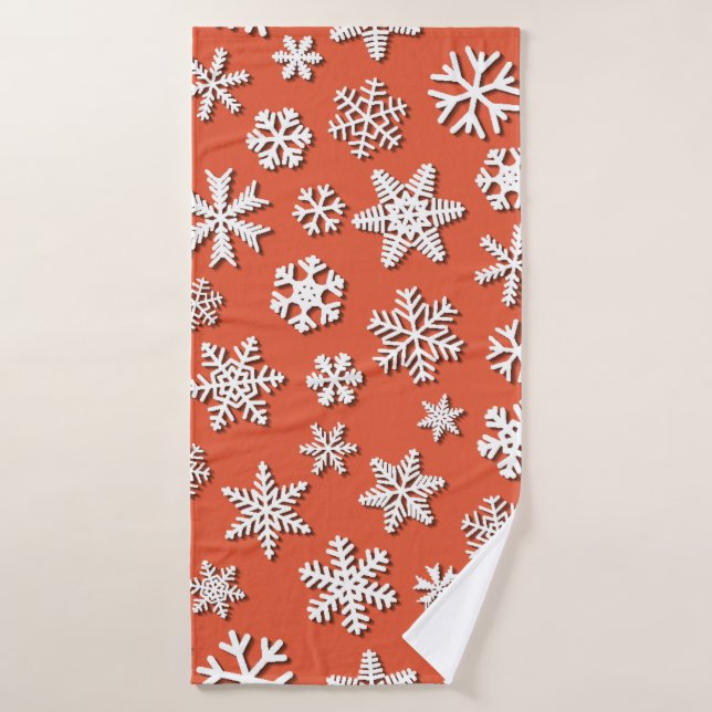 Navidades sin inconvenientes de copos de nieve con (Toalla de baño)
