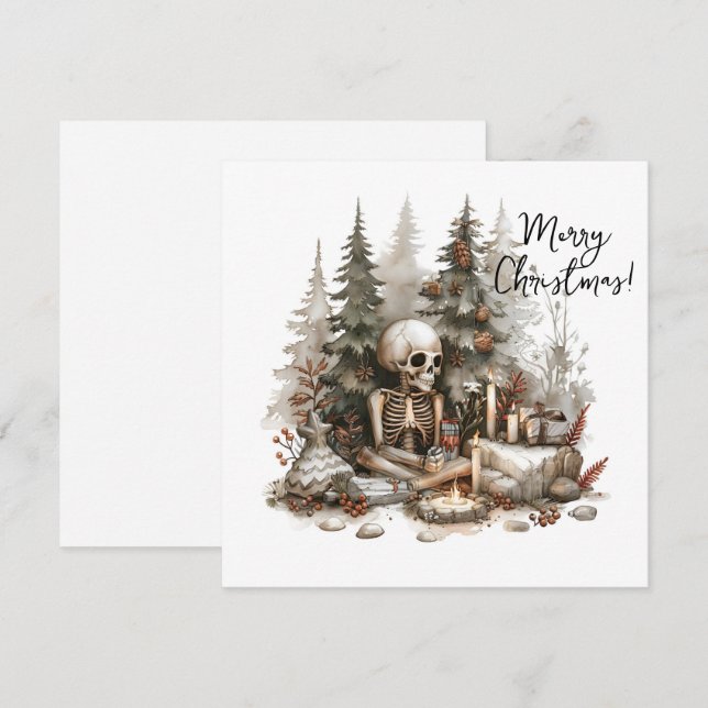 Navidades Skeleton con árbol de Navidad (Anverso / Reverso)
