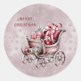 Navidades Sleigh Con Regalos Pegatina de vacacione