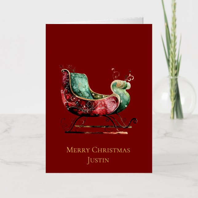 Navidades Sleigh Red Green (Anverso)
