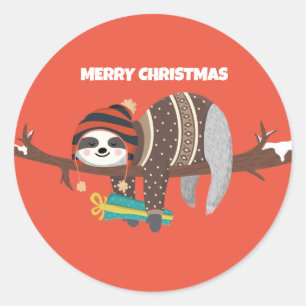 Navidades Sloth pegatinas