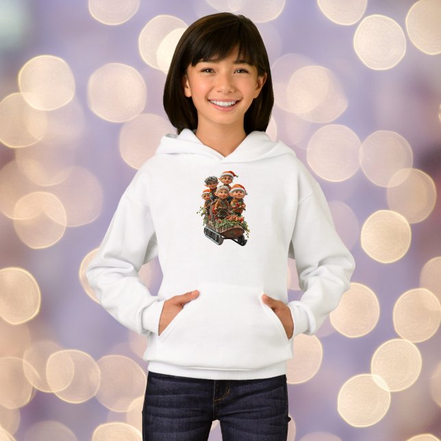 Navidades Snow Fun Chica Hoodie (Subido por el creador)