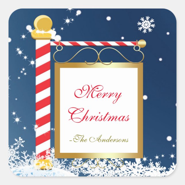 Navidades Snowden Pegatinas del Rótulo del Polo No (Anverso)