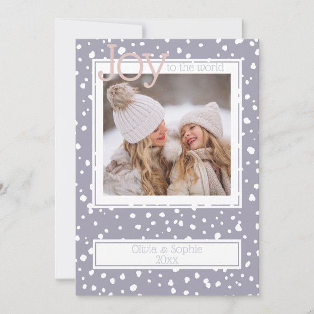 Navidades Snowflake Dusty Lilac fotograma (Anverso)