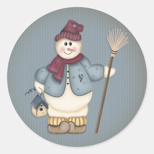 Navidades Snowman 20 - Pegatinas de vacaciones (Anverso)