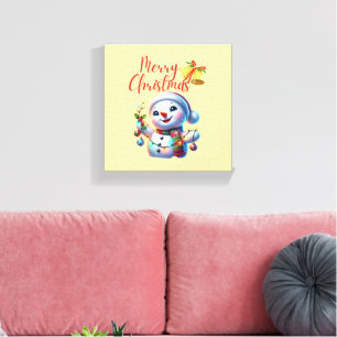 Navidades Snowman con Bells Festividad de arte