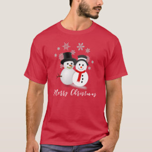 Navidades Snowman con camiseta del ferry rojo feri
