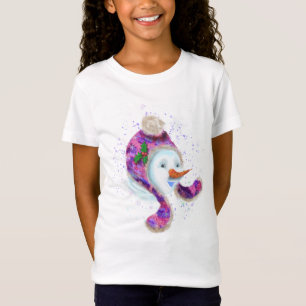 Navidades Snowman En Camiseta Gorra Purple Beanie