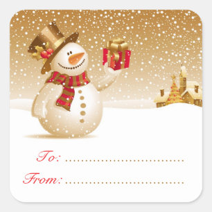 Navidades Snowman obsequia a los Pegatinas