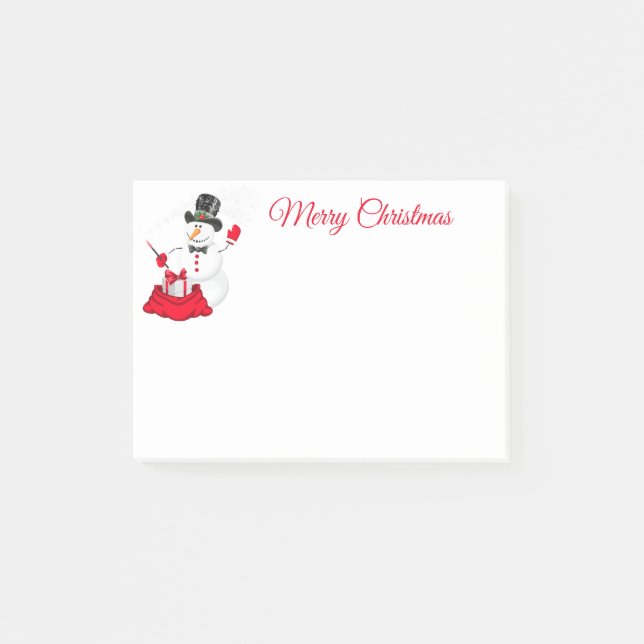 Navidades Snowman publica notas (Anverso)