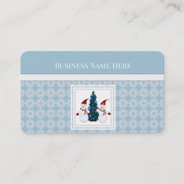 Navidades Snowman: Tarjeta de visita (Anverso)