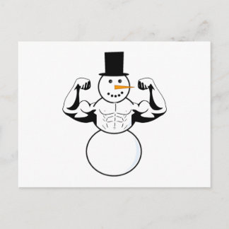 Navidades Snowman Tarjeta Fitness para el construc