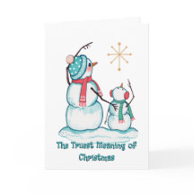 Navidades Snowman tarjeta Navidades religiosos est