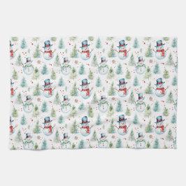 Navidades Snowmen Kitchel Toalla
