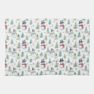 Navidades Snowmen Kitchel Toalla