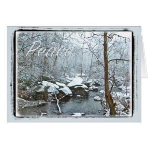 Navidades Snowy Creek - Paz - Tarjeta de felicitac